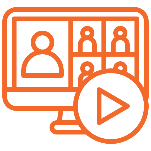 computer screen webinar icon