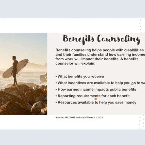 Presentation screen shot with learning objectives