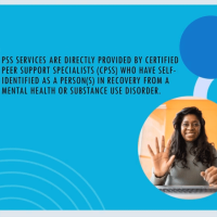 Presentation screen shot with woman showing greeting gesture